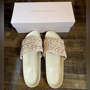 NEW Loeffler Randall Natural Crochet Sandals